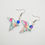 Miniature : Boucles d'oreilles Colombe Origami Fleuris Bleu ciel