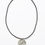Miniature : Collier pendentif rond aux motifs abstraits Noir et blanc