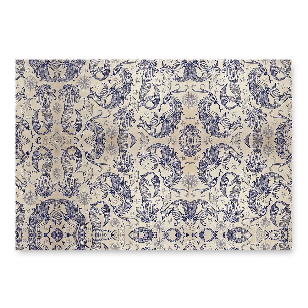 Blue wrapping paper sheets