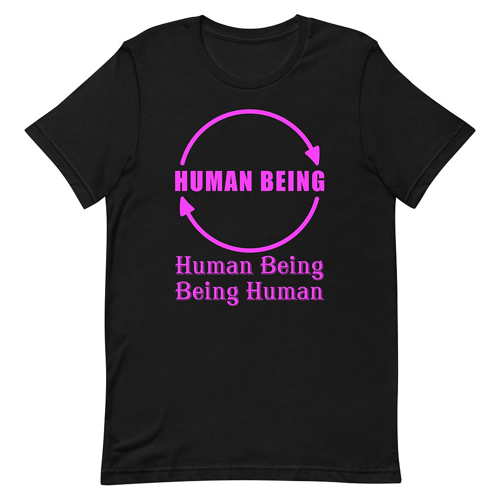 Human Being...Being Human (Black/Fuschia)