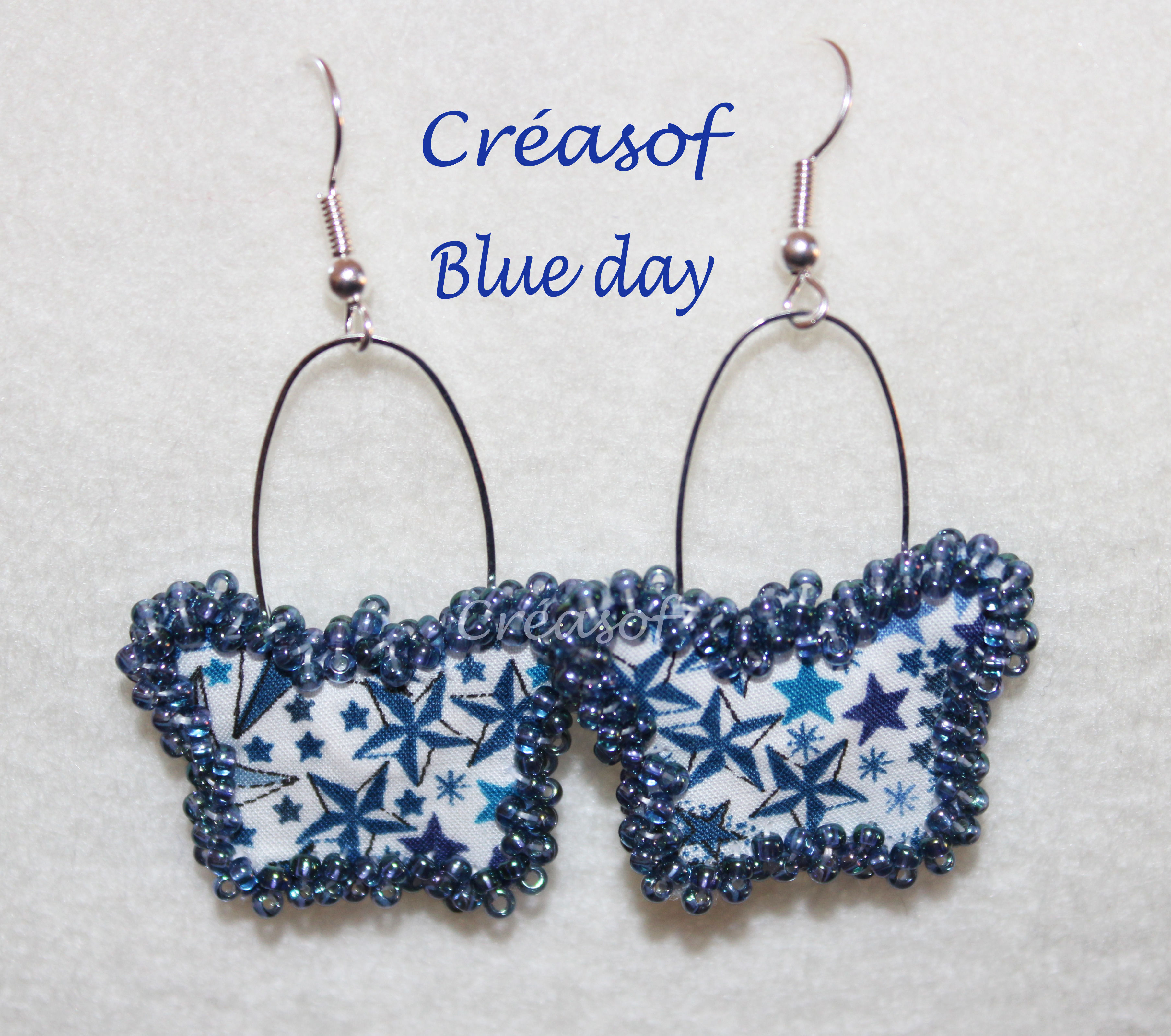 Boucles d'Oreille Blue Day