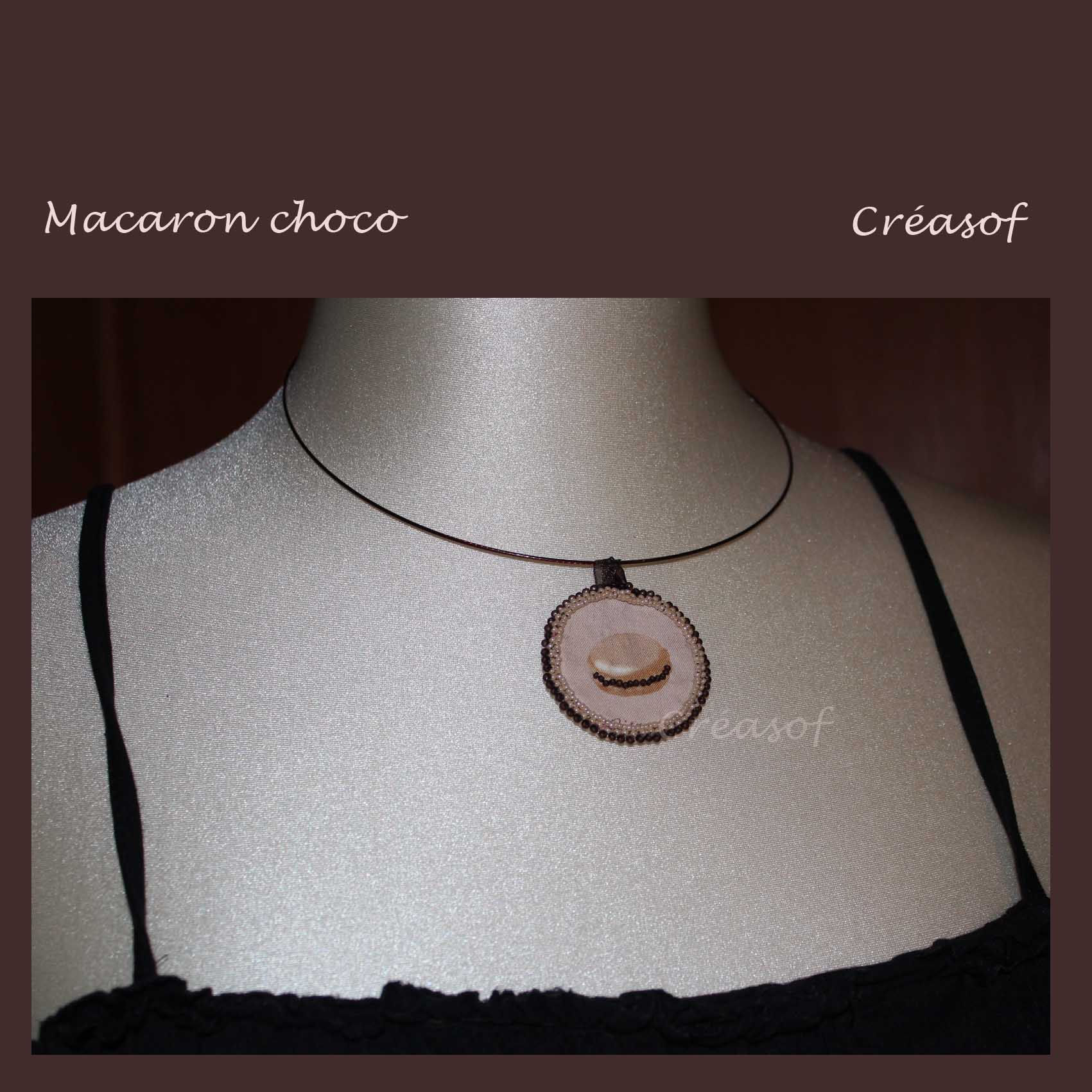 Collier Macaron Choco