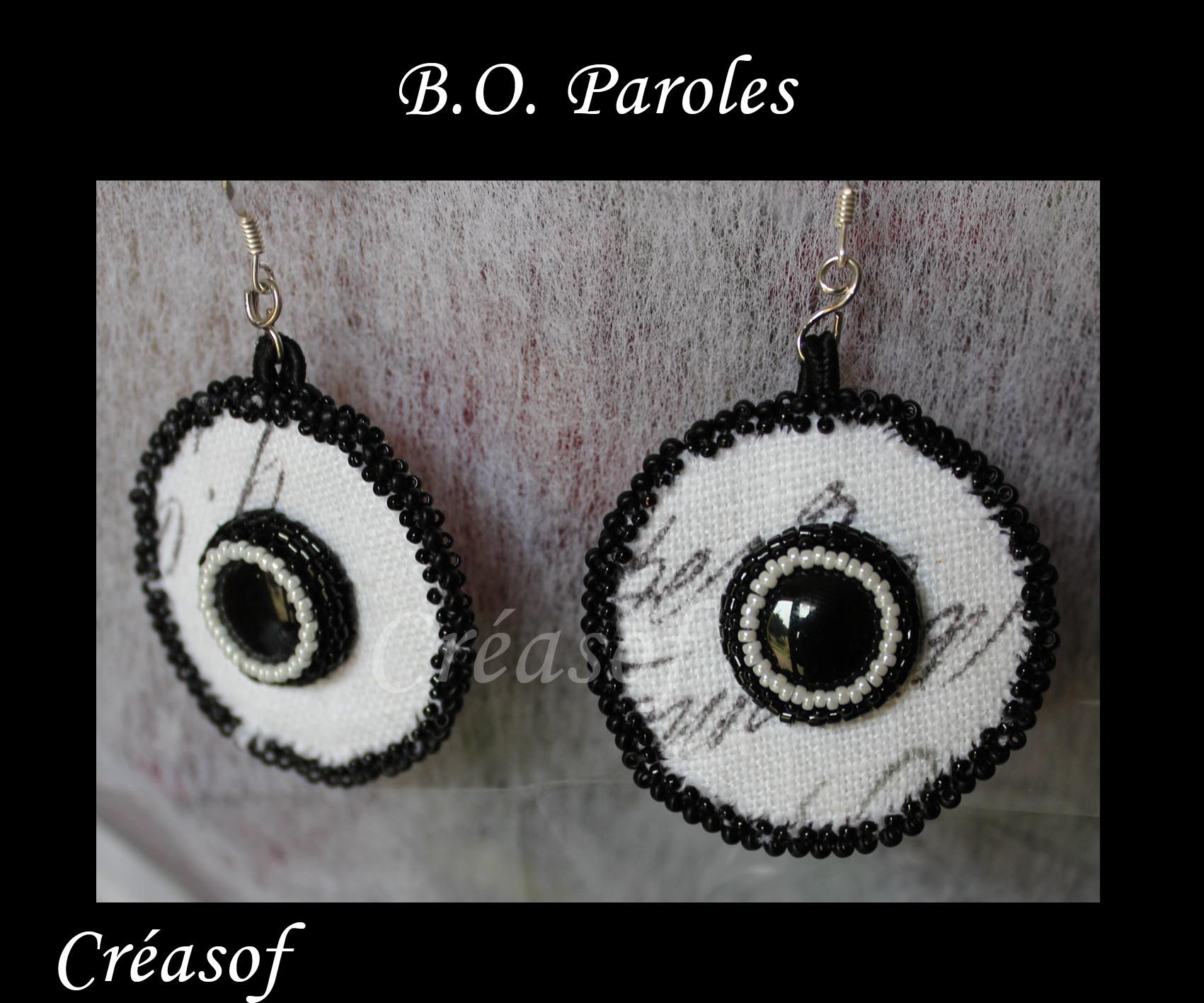 Boucles d'oreille "Paroles"