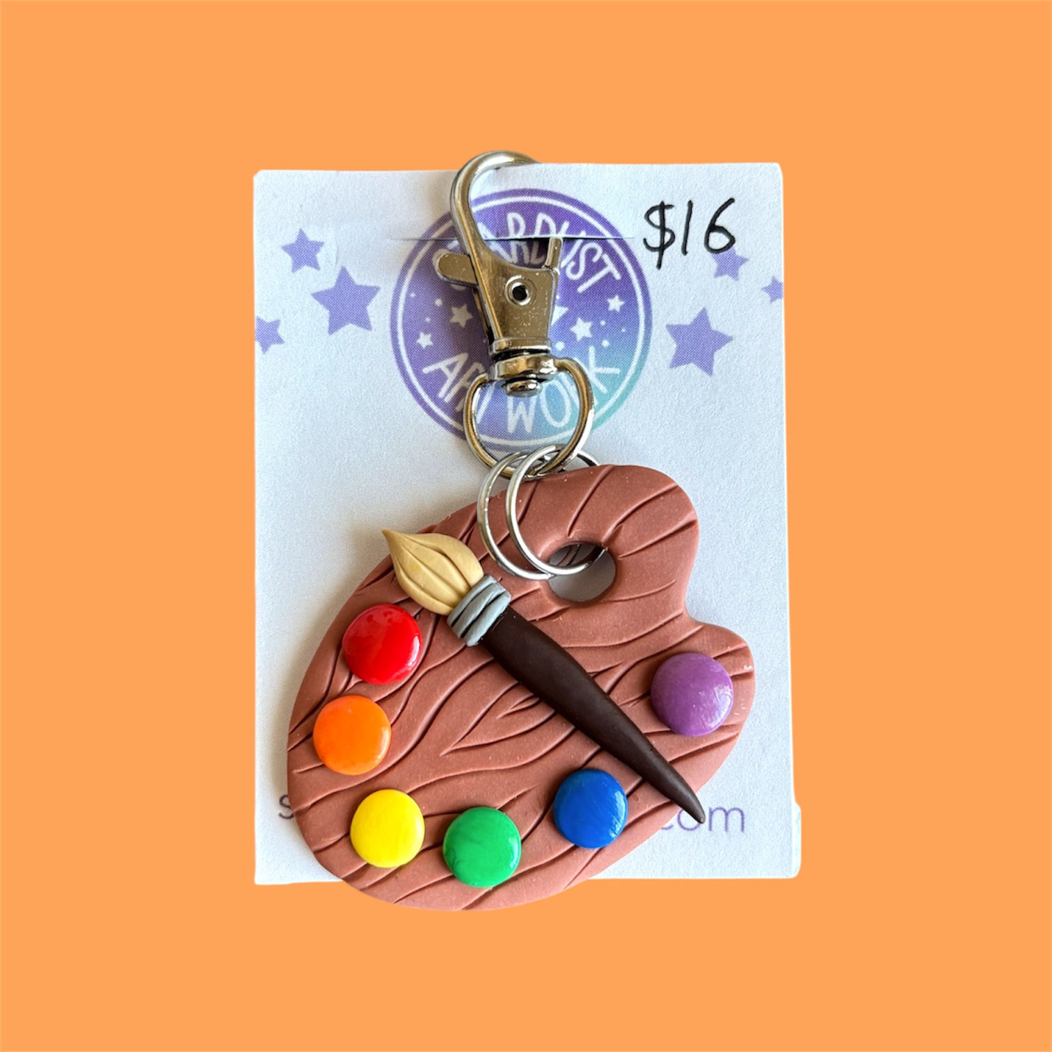 Paint Palette Bag Charm