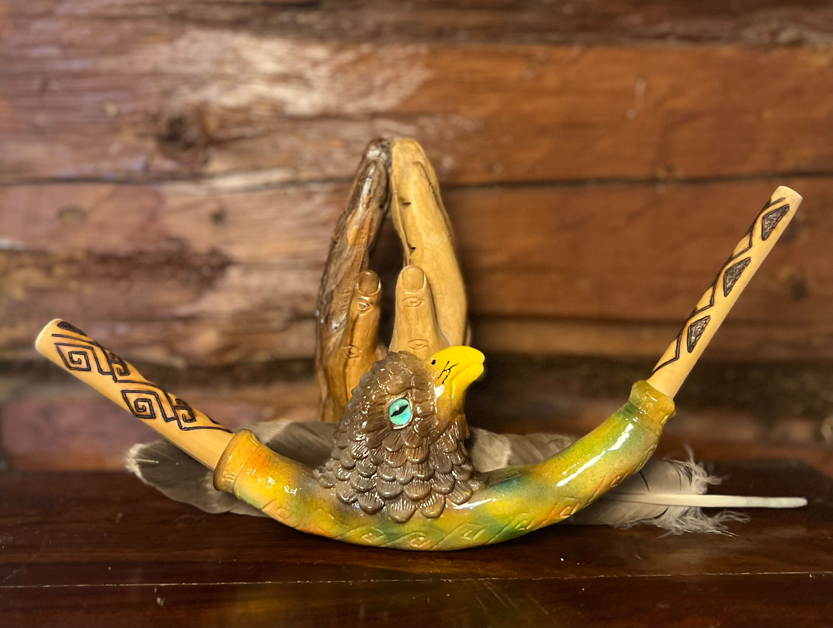 Hand crafted Tepi Ceremonial Pipe