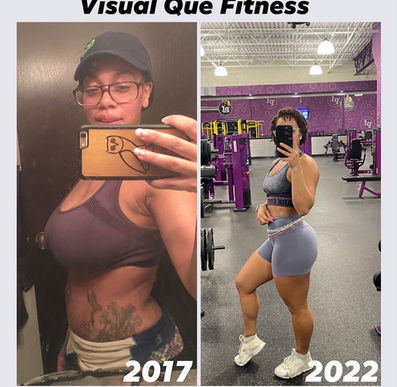 2017 to 2022 fitness progress before and after Visual Qi to Fitness