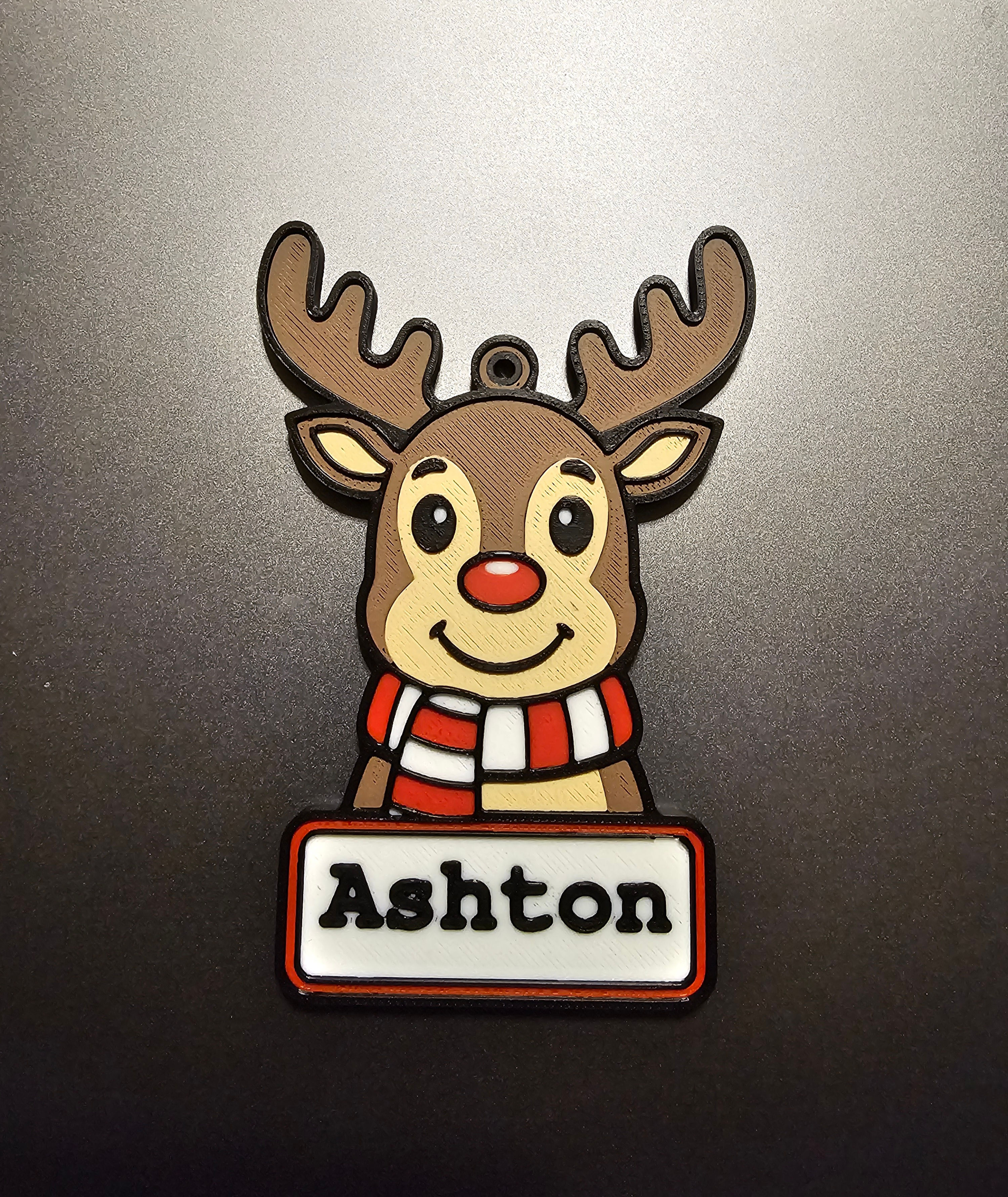 Personalized Reindeer Christmas Ornament