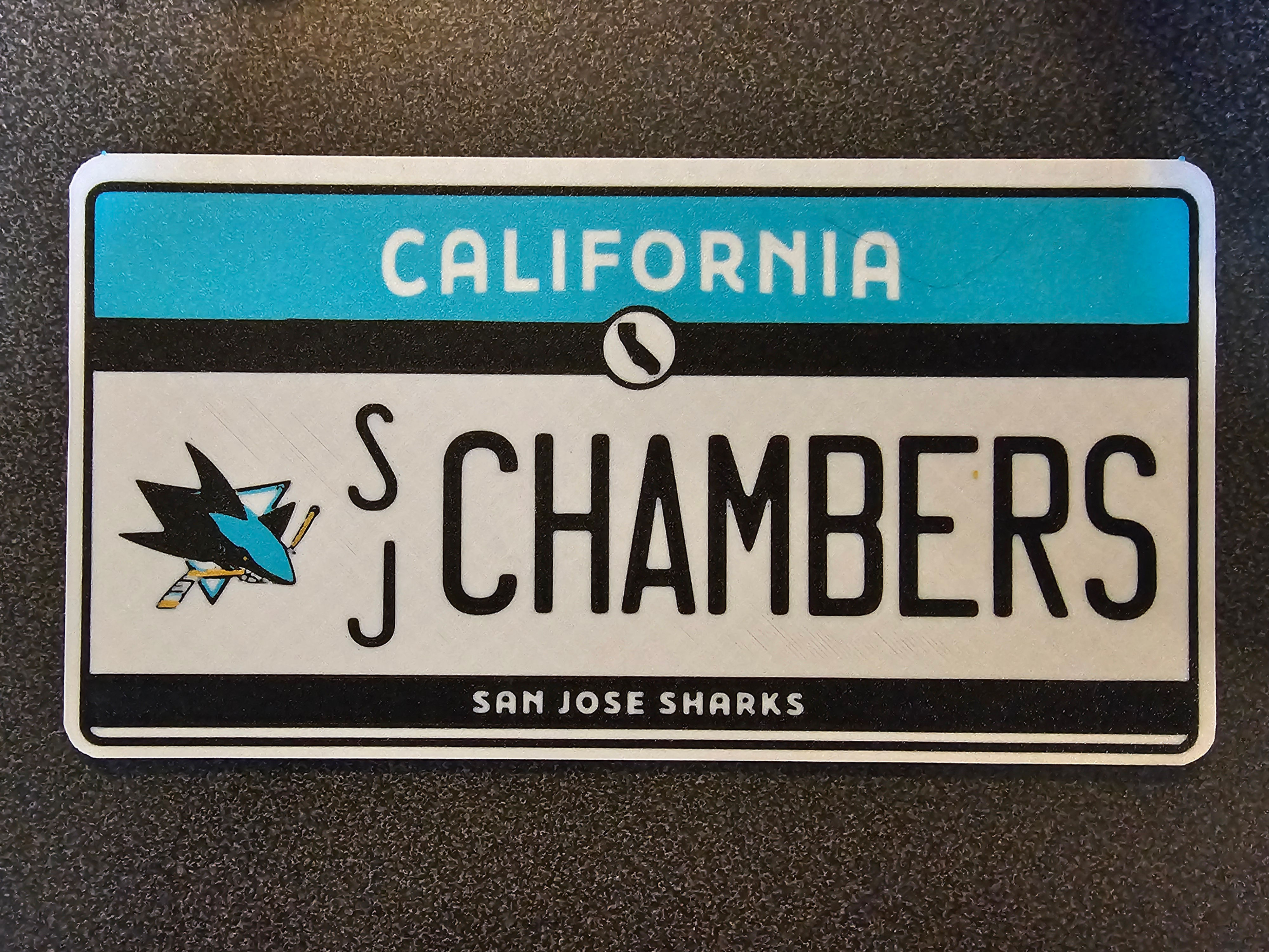 Custom San Jose Sharks Novelty License Plate - California Theme