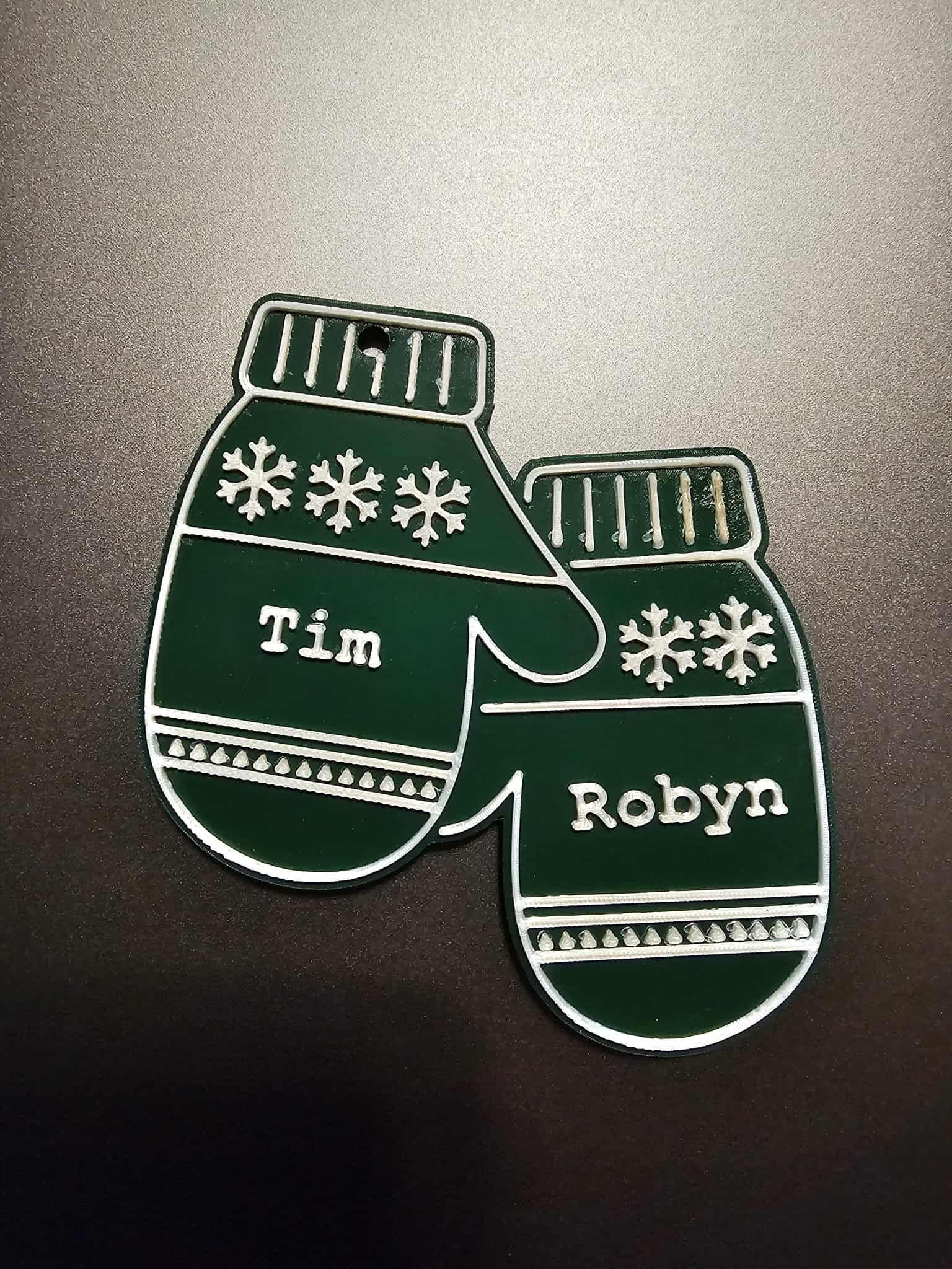 Personalized Mitten Love Couple's Ornament