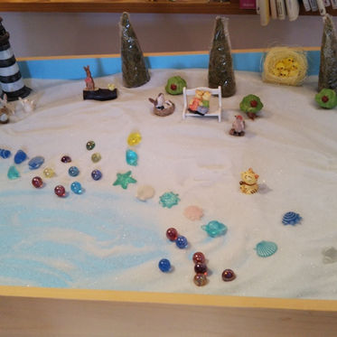 箱庭療法も実施しています