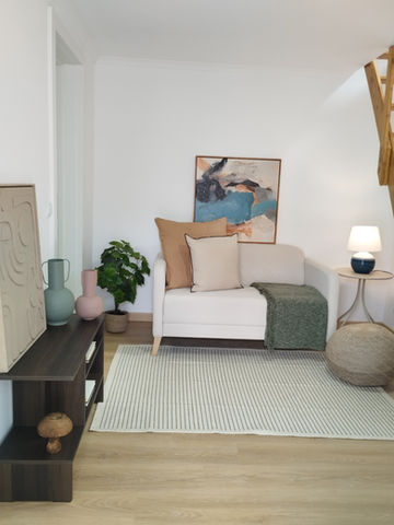 Home staging Ajuda - apartamento T1 40m² sala R/C valorização imobiliária Little Details
