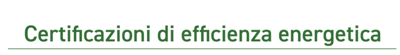 certificazione energetica
