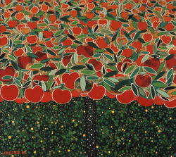 1993, Apples Tree acrylic on canvas cm. 50x50