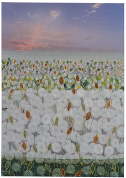 1995, Dandelions acrylic on canvas cm. 45x66 