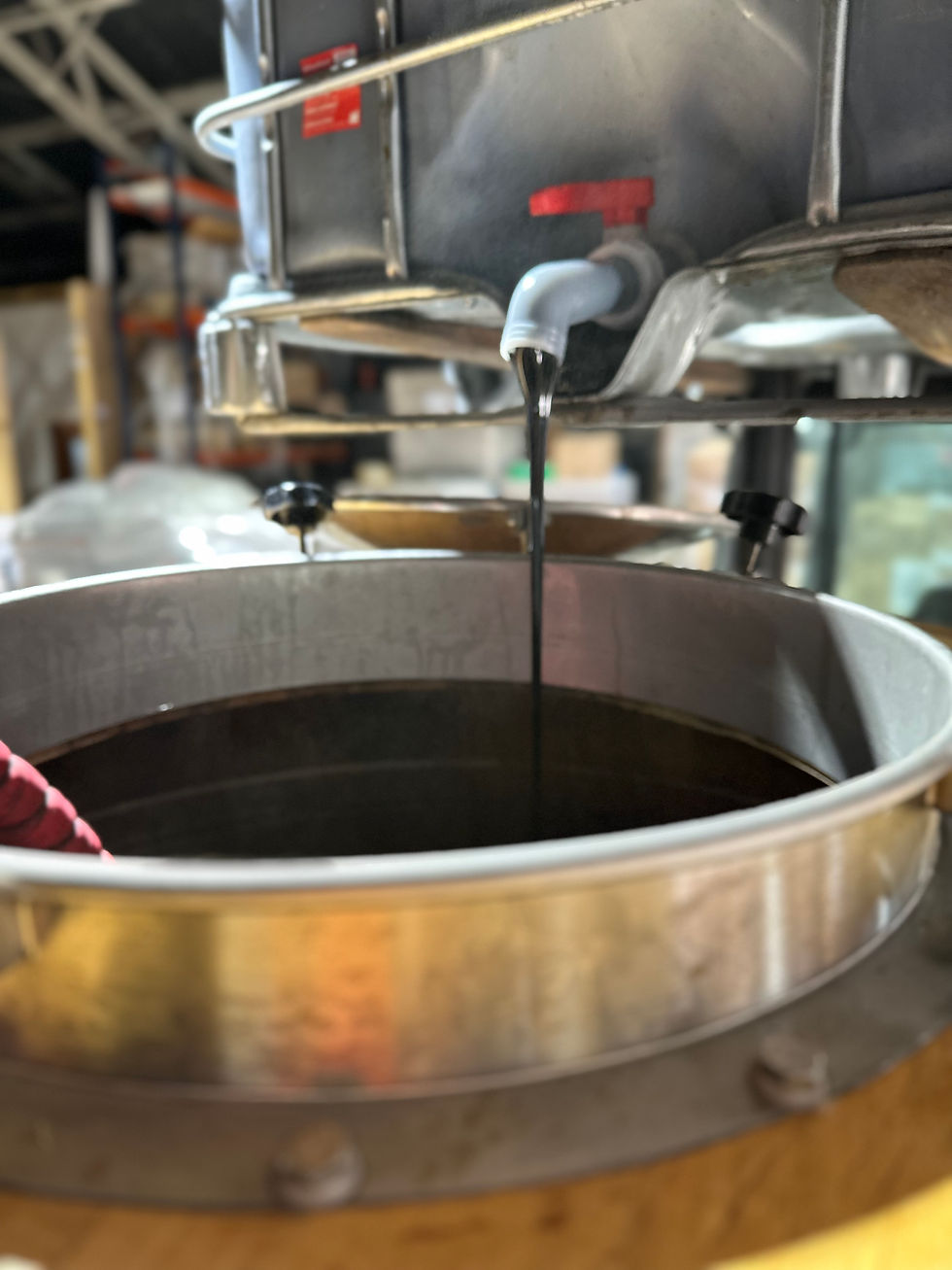 Caribbean molasses being prepped for fermentation