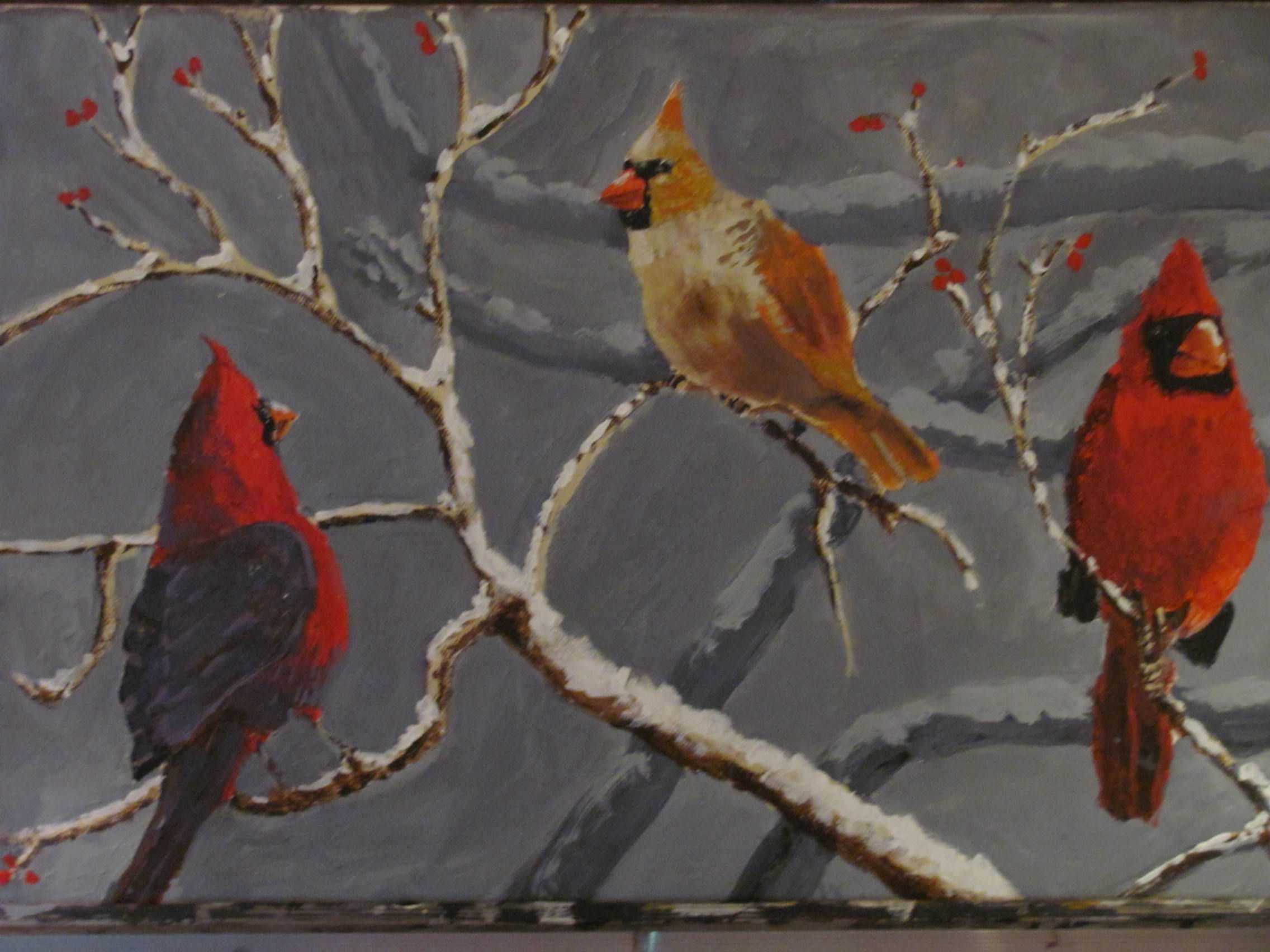 Two Suitors, acrylic