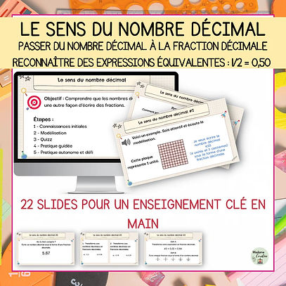 Le sens du nombre décimal – Clé en main