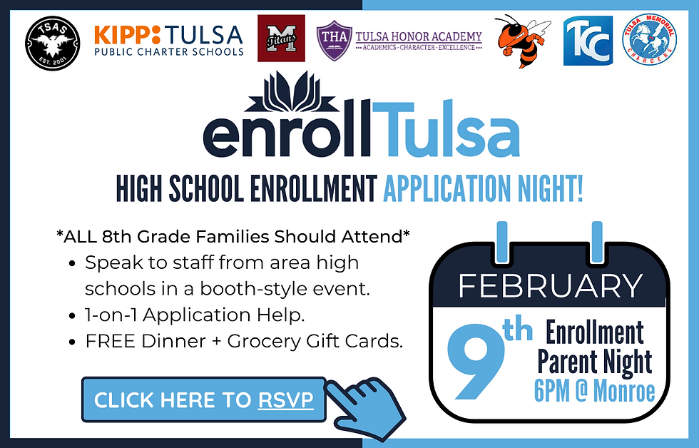 NEW DATE: Final High School Enrollment Parent Night | Thursday, Feb 9th at 6PM