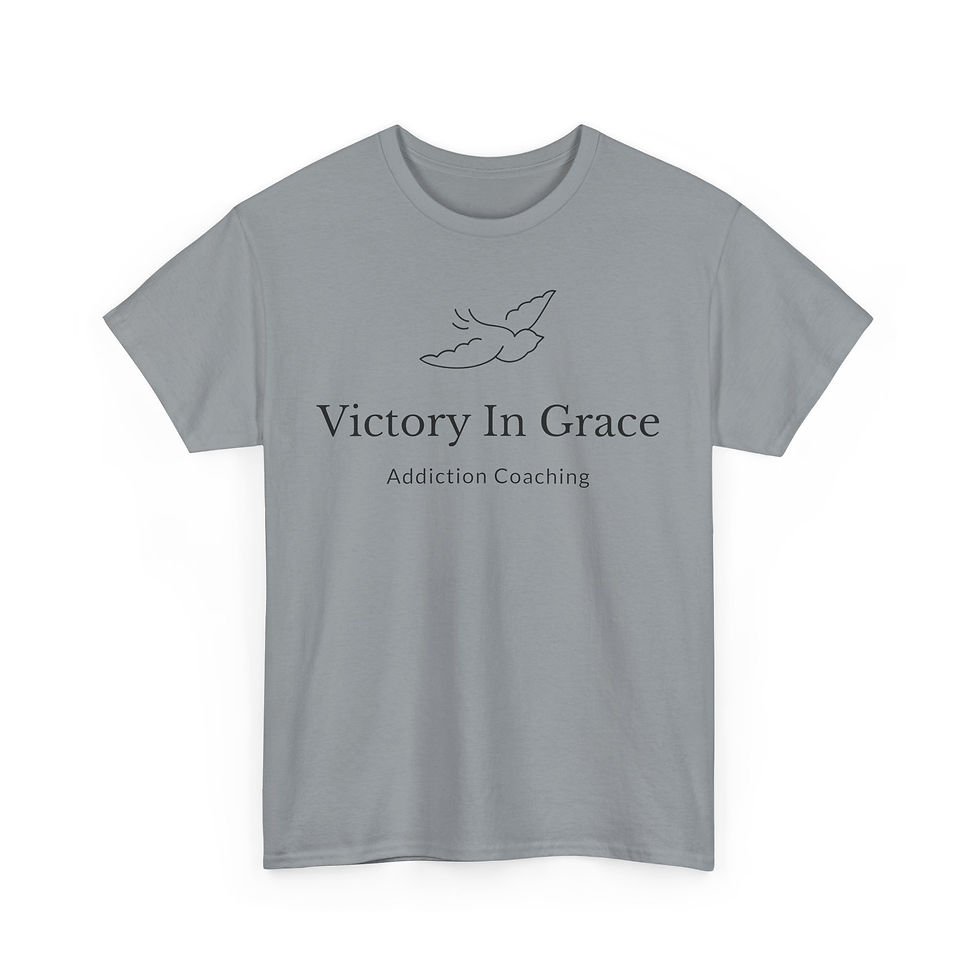 Thumbnail: Victory In Grace Unisex Heavy Cotton Tee - Addiction Coaching Shirt