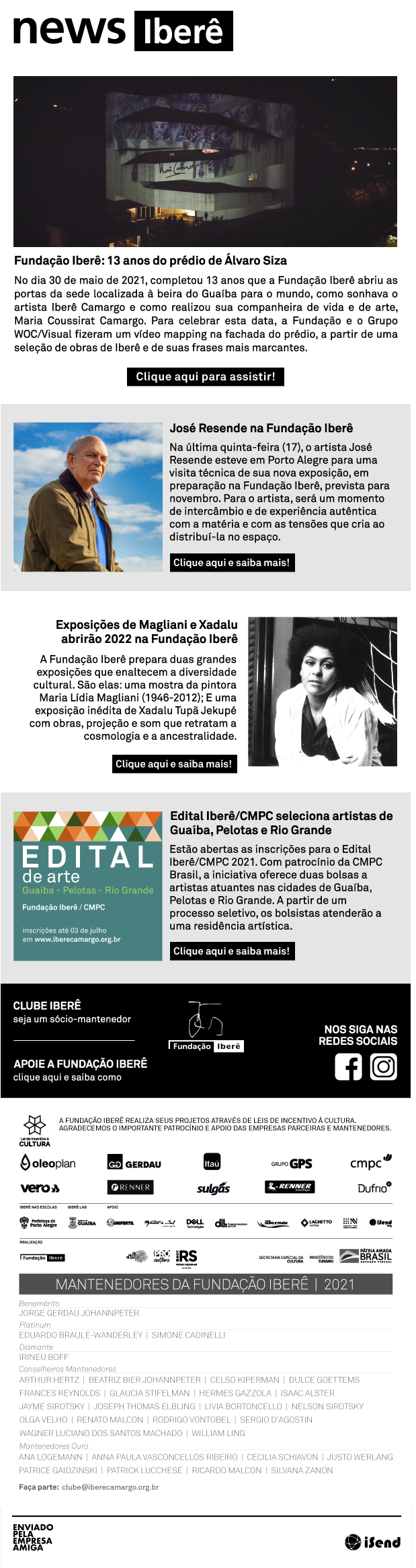 News da Fundação Iberê Camargo