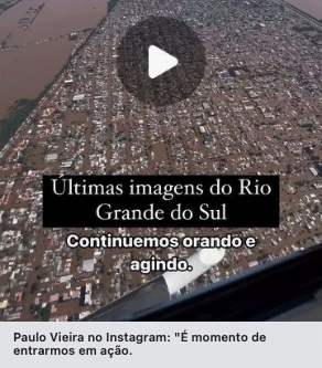 Post do Instagram - Paulo Vieira - Imagem aerea de Canoas - RS