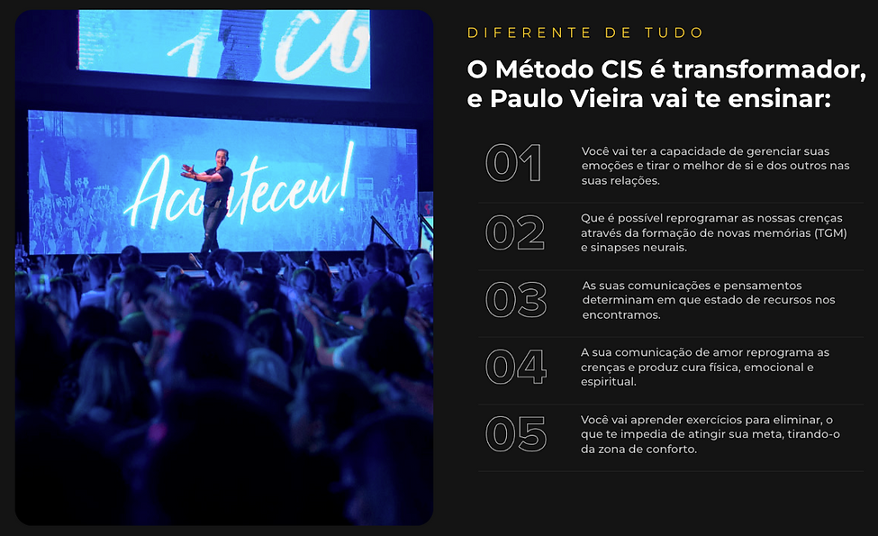 Paulo Vieira palestrando no evento Método CIS