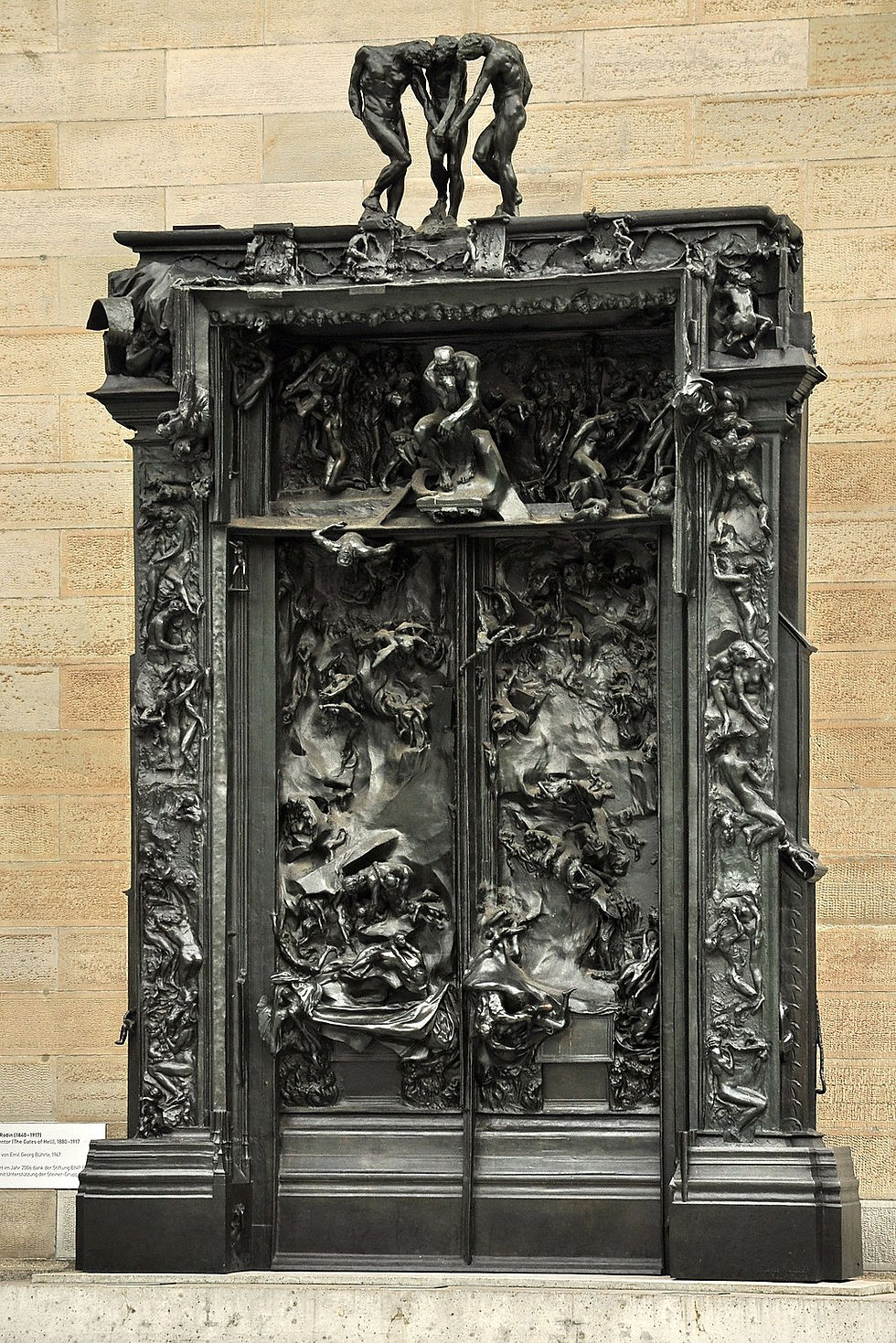La Porte de l'Enfer (The Gates of Hell) by Auguste Rodin situated at the Kunsthaus in Zürich. Taken by Roland Zh. Wikipedia