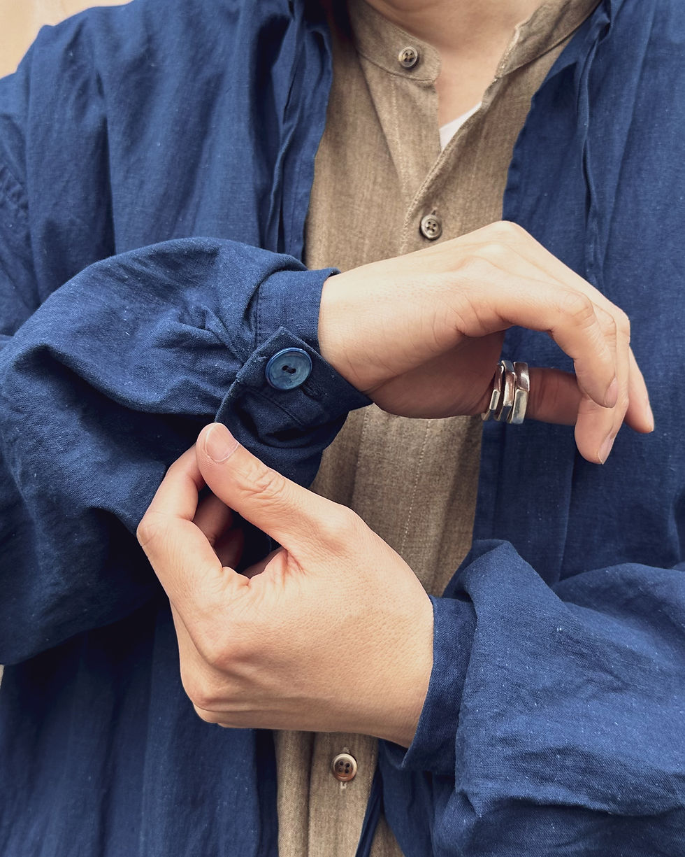 サムネイル： SWEDEN VINTAGE / Surgical gown : Dead stock (Indigo dye_琉球藍染,Remake)　スウェーデン軍 / サ