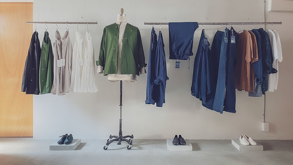 サムネイル： ITALIA VINTAGE / Over pants : Dead stock (Indigo dye_琉球藍染,Remake)　イタリア軍 / オーバーパン