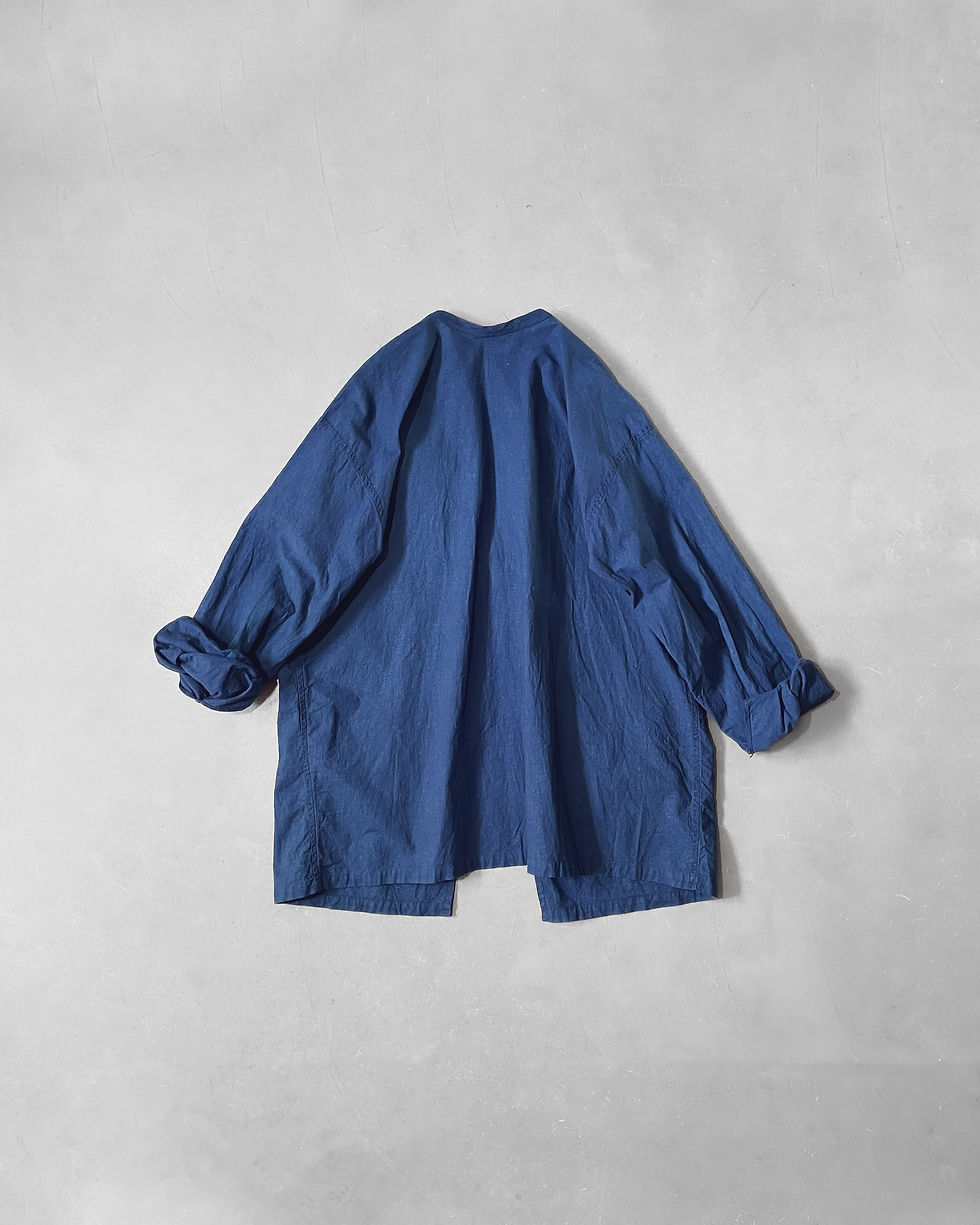 サムネイル： SWEDEN VINTAGE / Surgical gown : Dead stock (Indigo dye_琉球藍染,Remake)　スウェーデン軍 / サ