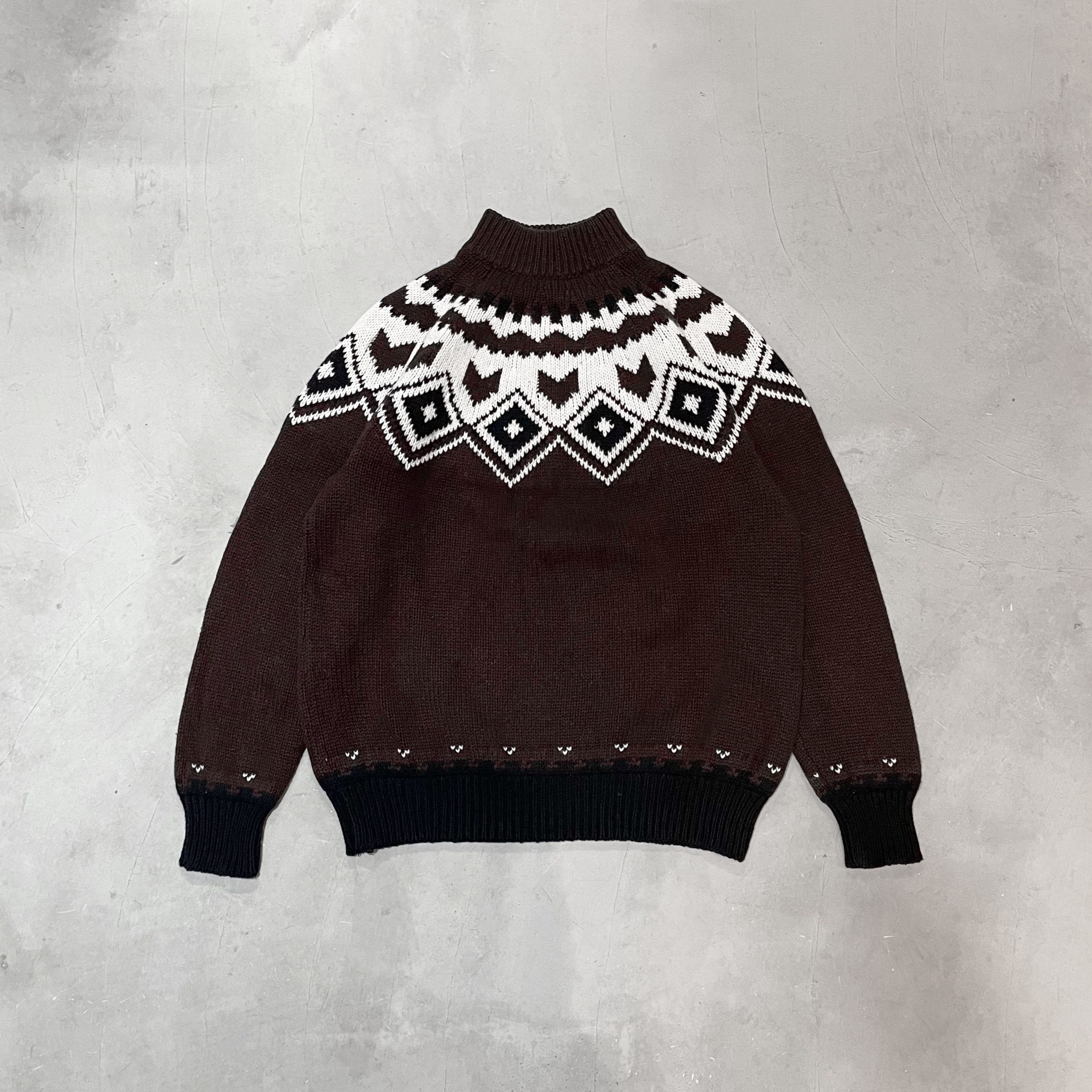 【HUGO BOSS】VINTAGE / Nordic mock-neck sweater　ヒューゴボス / ノルディックモックネックセーター