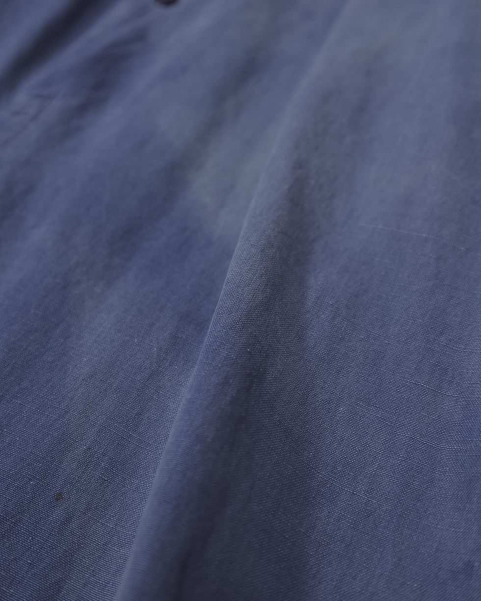 サムネイル： FRANCE 1950s～ blue grandpa shirts / フランス グランパシャツ E-98