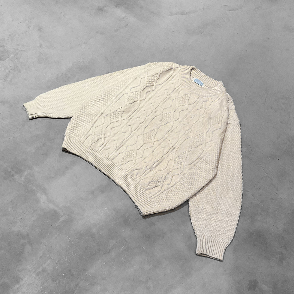 サムネイル： FRANCE VINTAGE / Fisherman crew-neck sweater　フランス / フィッシャーマンセーター