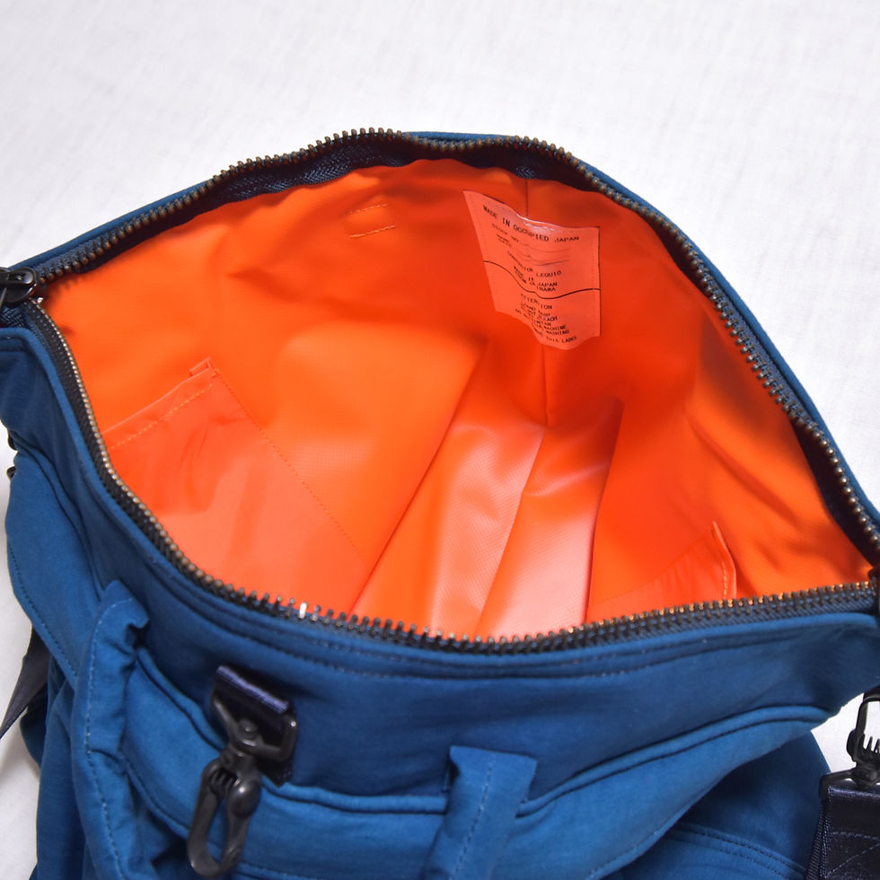 サムネイル： [MADE IN OCCUPIED JAPAN] / HELMET BAG “Ryukyu indigo dye”　メイドインオキュパイドジャパン / ヘルメッ