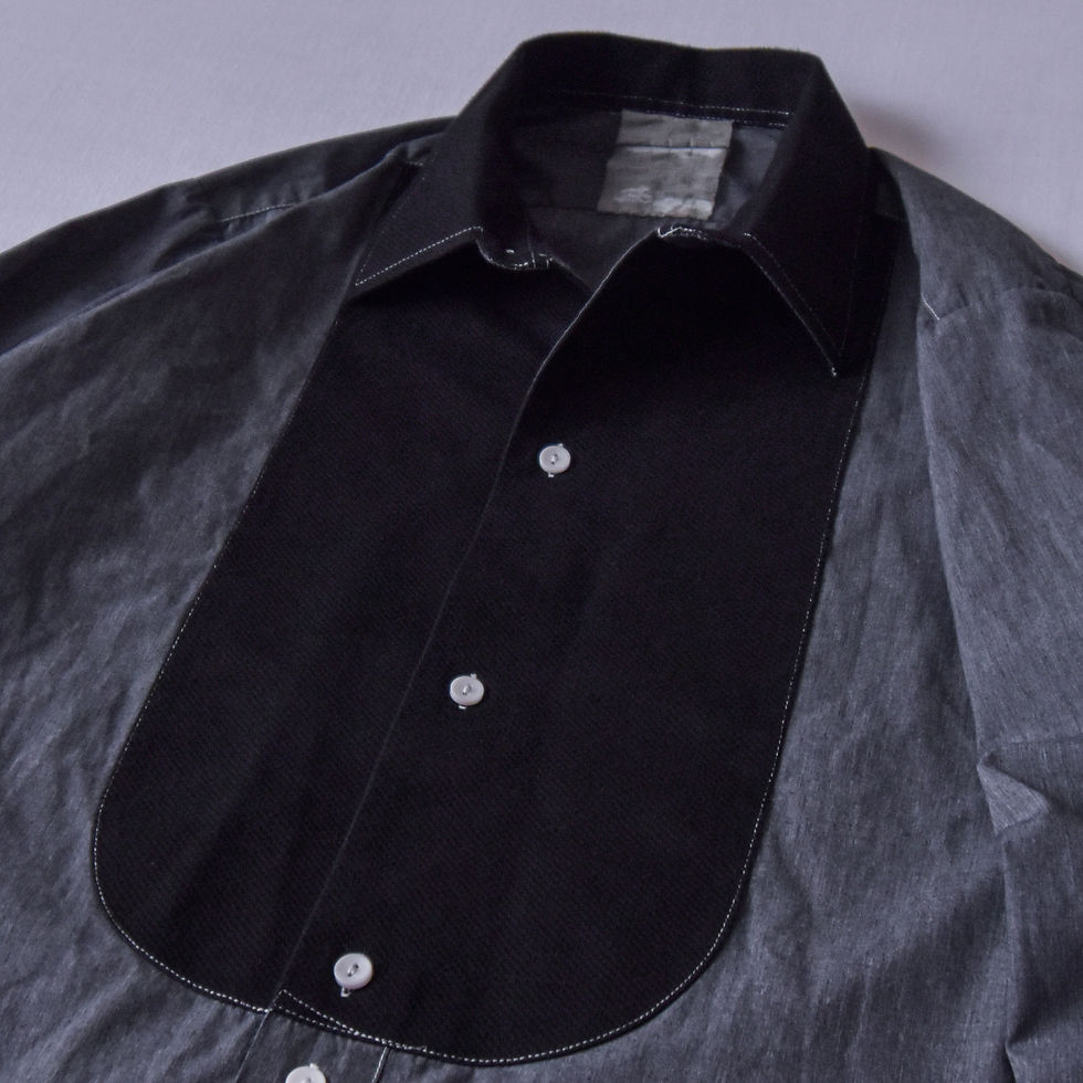 サムネイル： BRITISH VINTAGE / Hotel man shirts (Black over dye)　イギリス軍 / ホテルマンシャツ