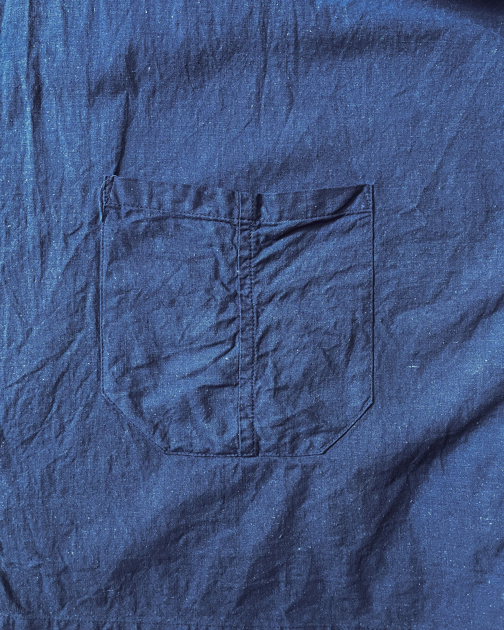 サムネイル： SWEDEN VINTAGE / Surgical gown : Dead stock (Indigo dye_琉球藍染,Remake)　スウェーデン軍 / サ