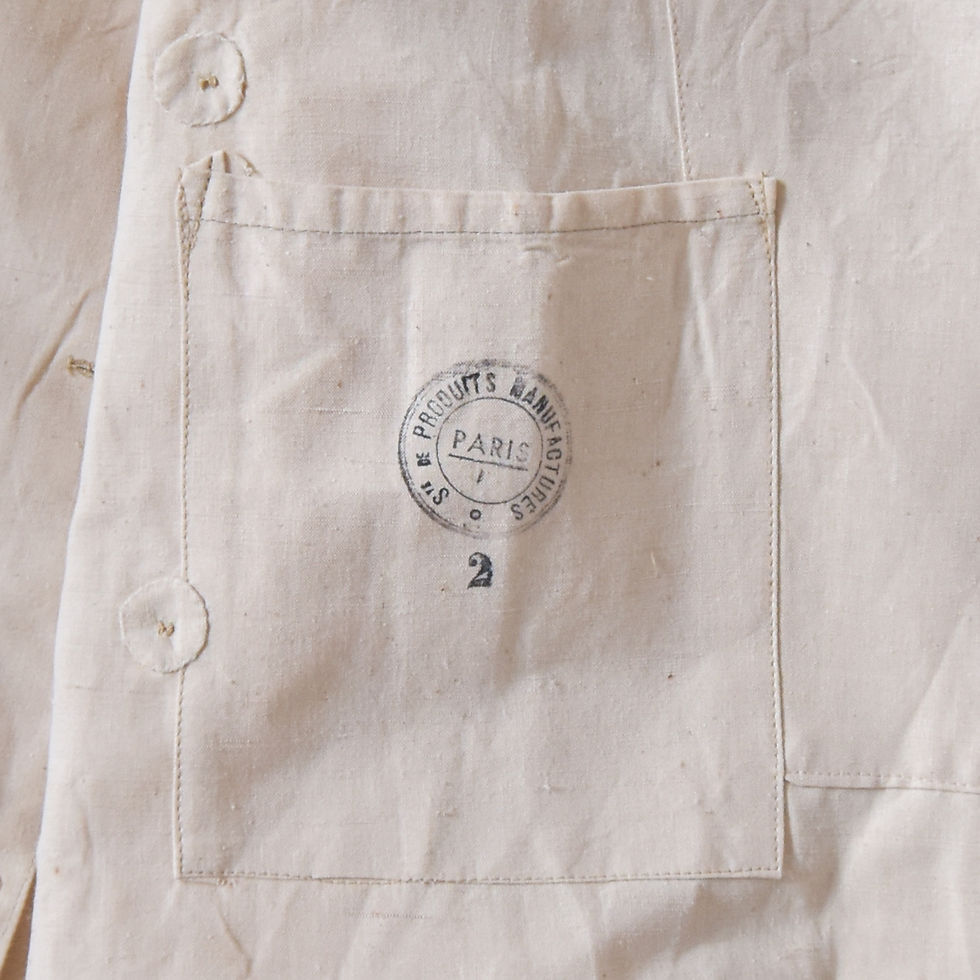 サムネイル： FRANCE 1950s~ / Hospital coat (Métis生地) : Dead stock フランス軍 / ホスピタルコート(メティス生地)