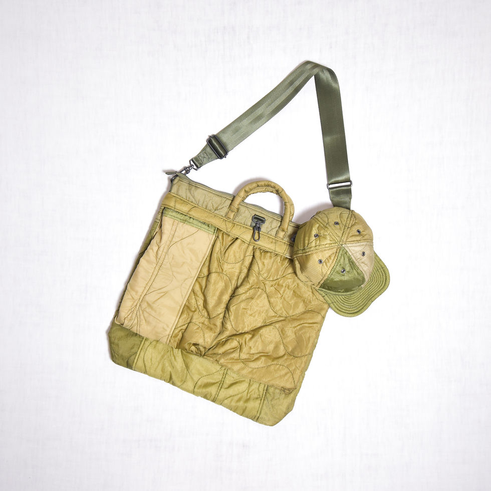サムネイル： [MADE IN OCCUPIED JAPAN] / HELMET BAG (U.S QUILT LINER)　メイドインオキュパイドジャパン / ヘルメットバ