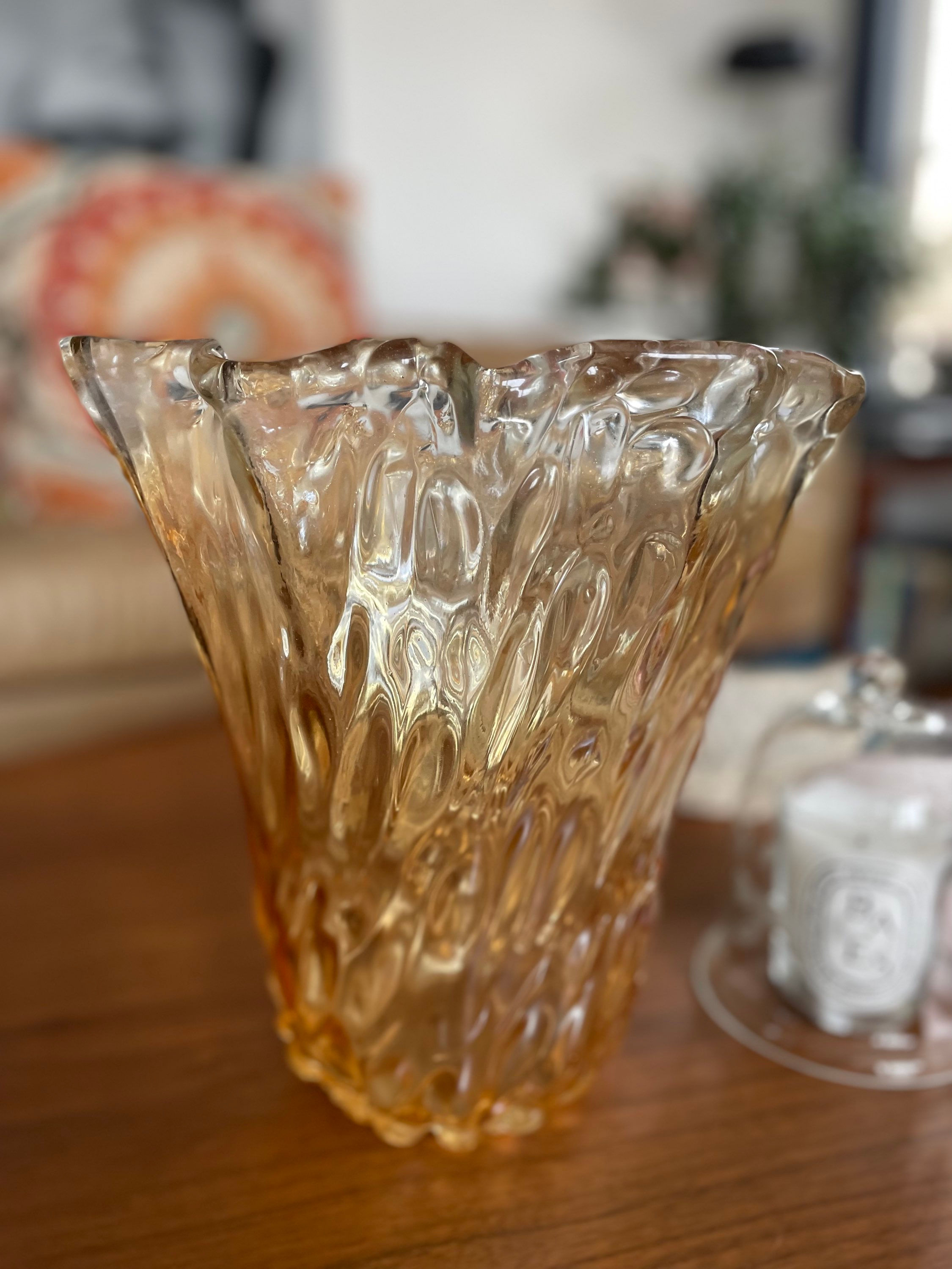 Large Hand-blown Glass Vase 