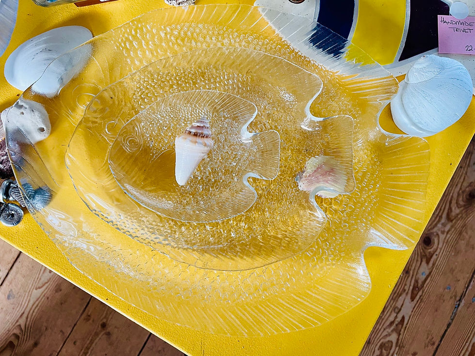 Thumbnail: Arcoroc France Fish Shaped Serving Plate Set (3) 