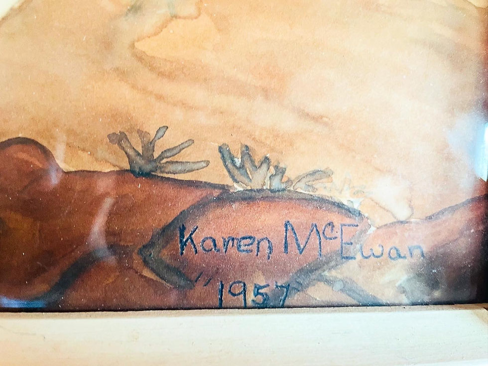 Miniature : Boating on the Inlet by Karen McEwan (1957)