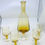 Thumbnail: Vintage Cristallerie Sian Italian Amber Glass Decanter Set 