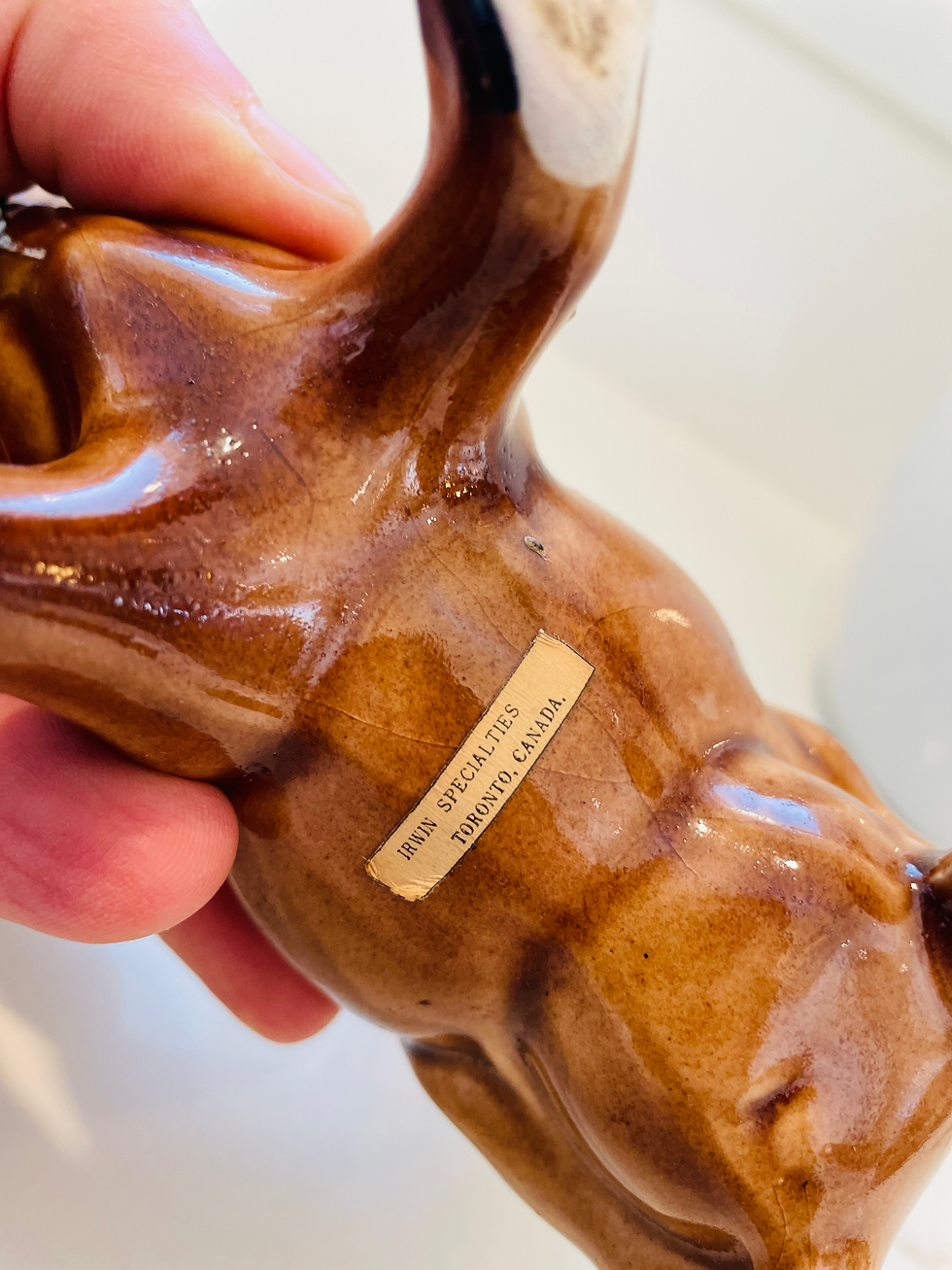 Thumbnail: Vintage Brown Cow with Bell 🔔 Creamer 