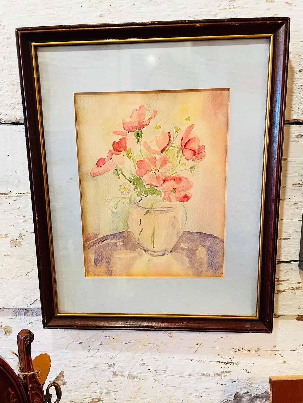 Miniature : Watercolour Bouquet by B. Maxwell