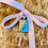 Miniature : Sterling Silver & Turquoise Graphic Pendant