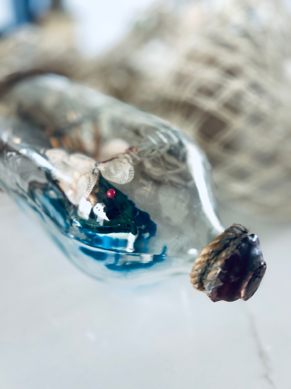 Thumbnail: Vintage Handcrafted ‘Bremerhaven’ Ship-in-a-Bottle Maritime Folk Art 