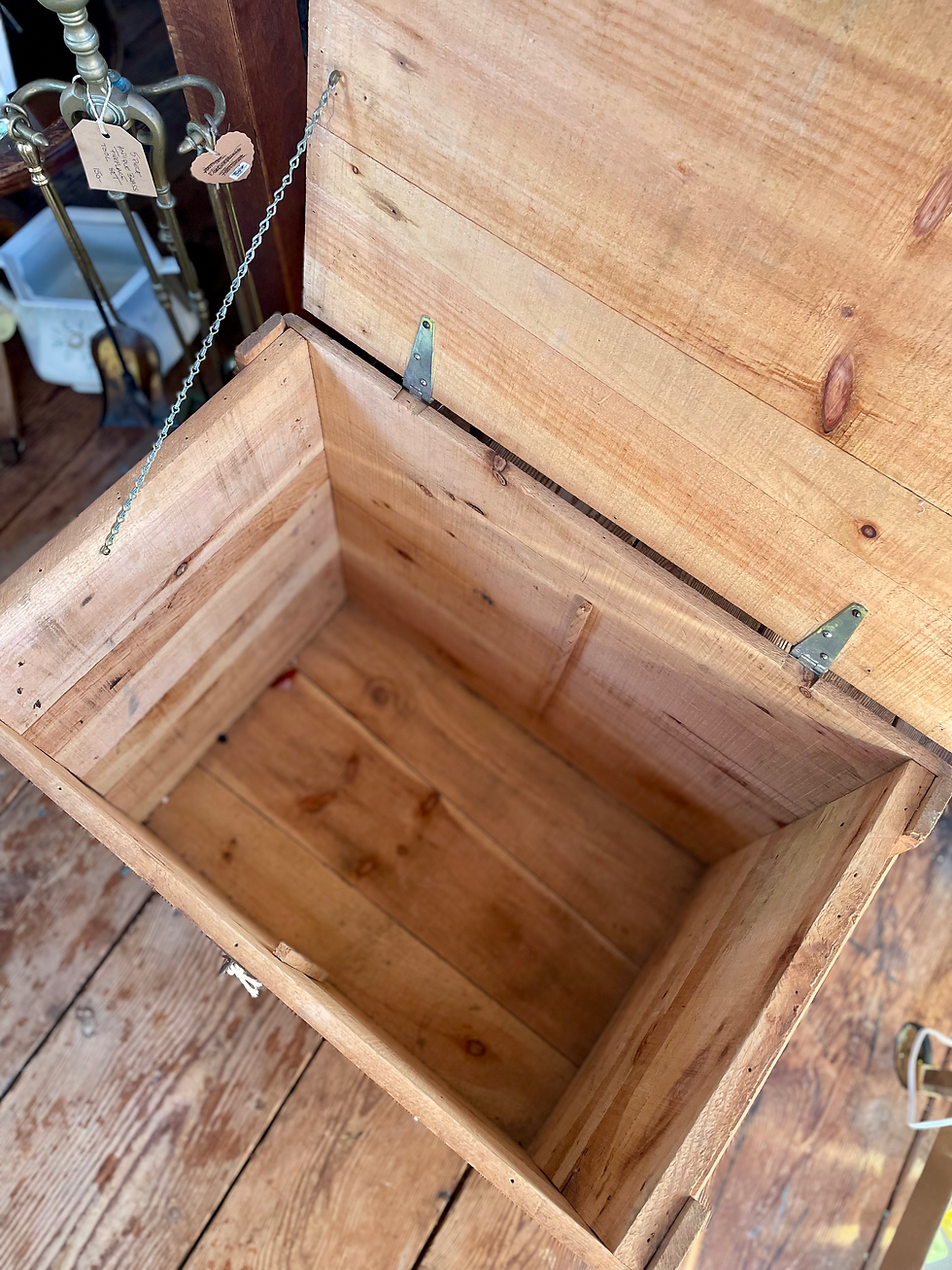 Thumbnail: Old Large ‘Butcher’s Boston Polish’ Shipping Trunk
