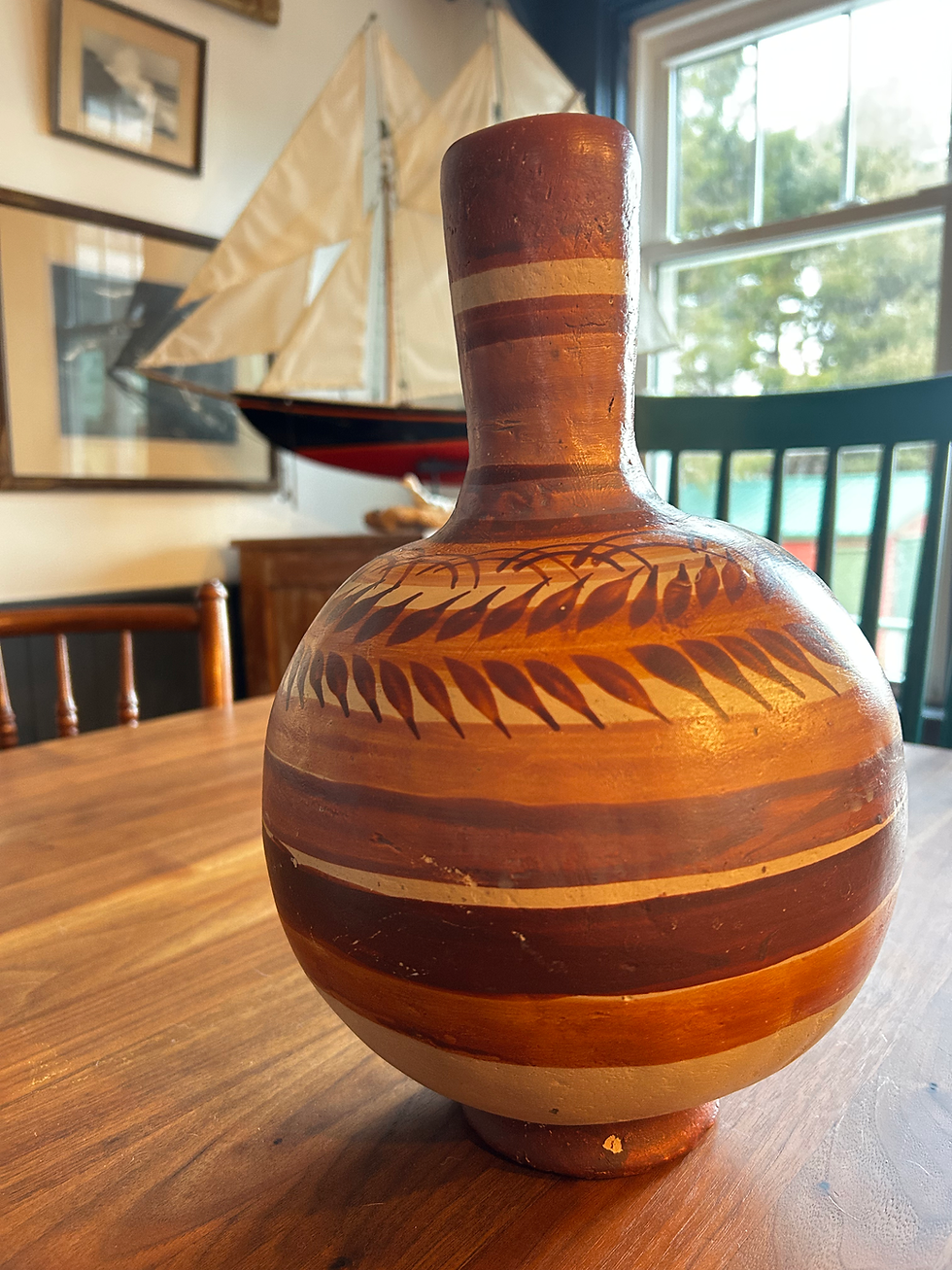Miniature : Vintage Botellon de Barro Canelo Clay Mexican Water Jug