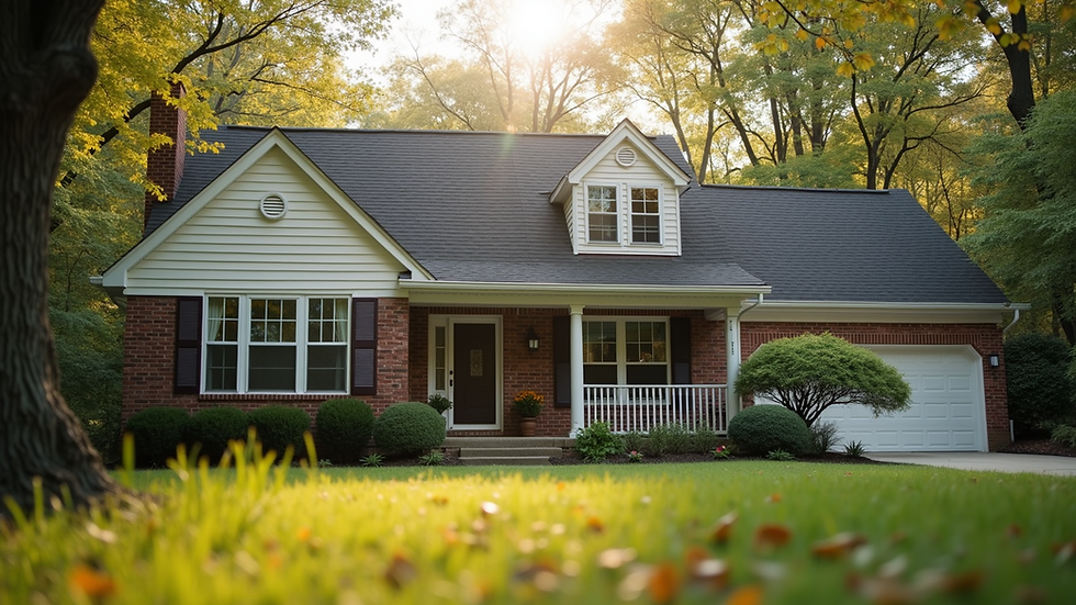 Eye-level view of a cozy suburban home in Clarksville