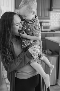 Mother and son having fun